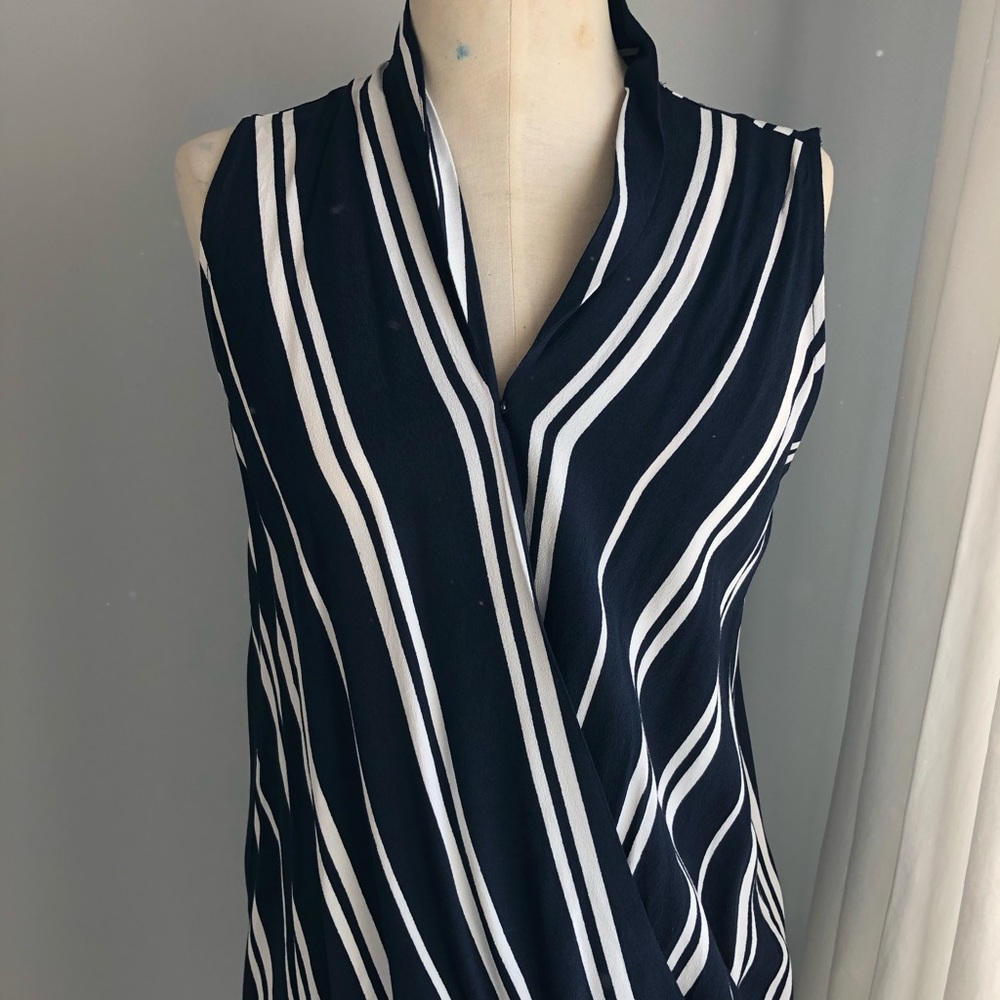 Ann Taylor Factory navy and white stripped top